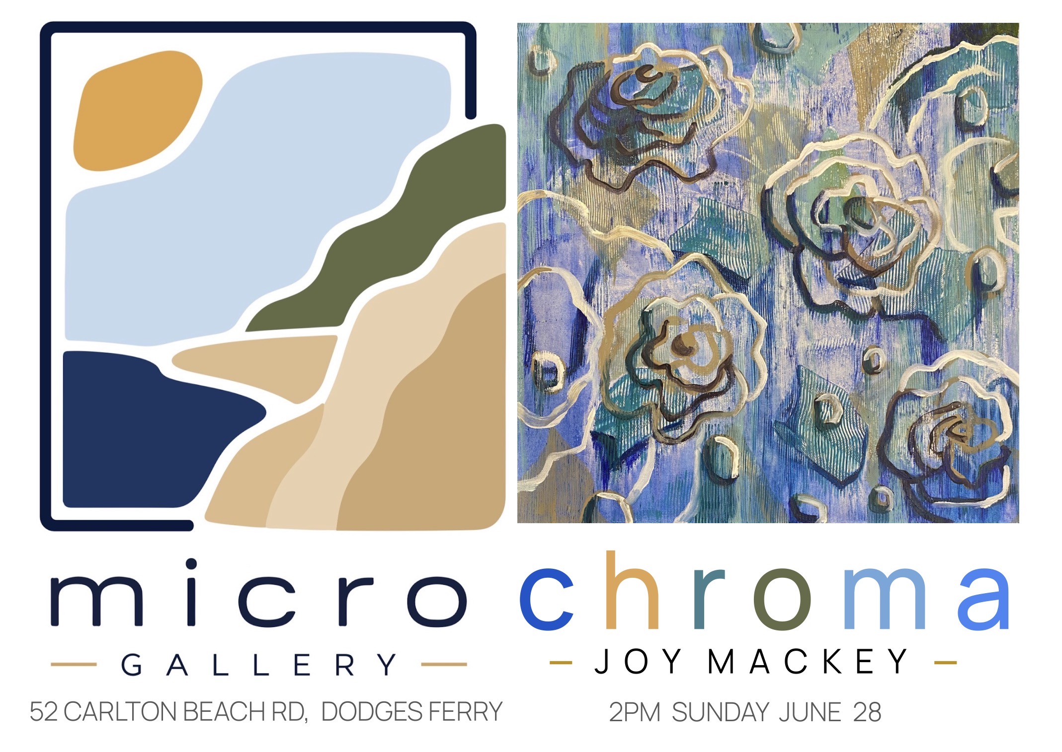 Invitation graphic for the exhibition Chroma